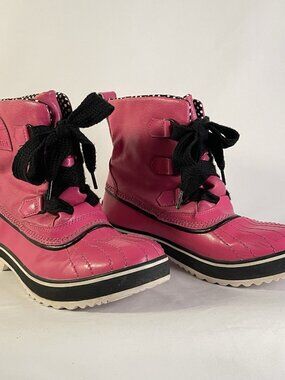 Sorel Pink Waterproof Duck Boots Lace Up Winter Snow Women’s 9.5 EU42 Tivoli